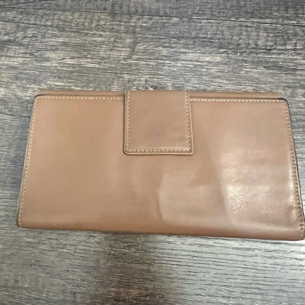 Bulgari Brown Leather Wallet with Gold Accent